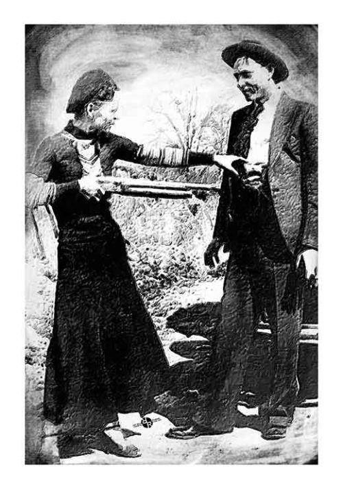 Bonnie Holding Gun On Clyde - Tony Rubino